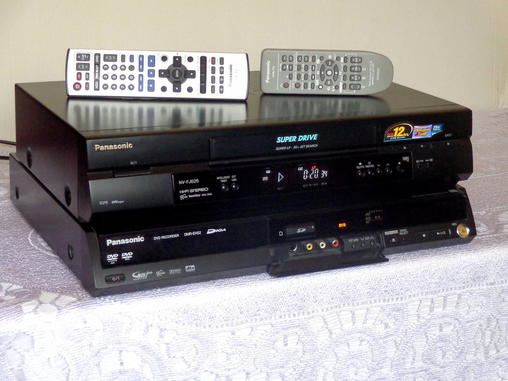 PANASONIC NAGR. DVD-HDD +VCR ~ Przegraj VHS na DVD - 7841553887