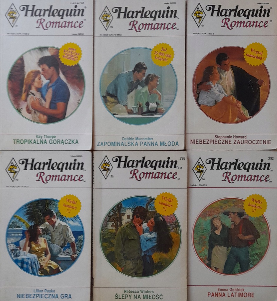 Harlequin TROPIKALNA GORĄCZKA zestaw 6 książek