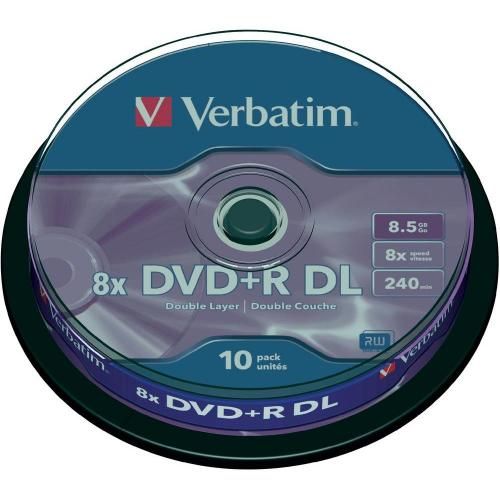 Płyta DVD+R DL Verbatim, 8,5 GB, 240 min, 10 szt.