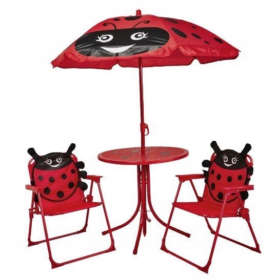 Zestaw ogrodowy krzesła/parasol stolik dla dzieci