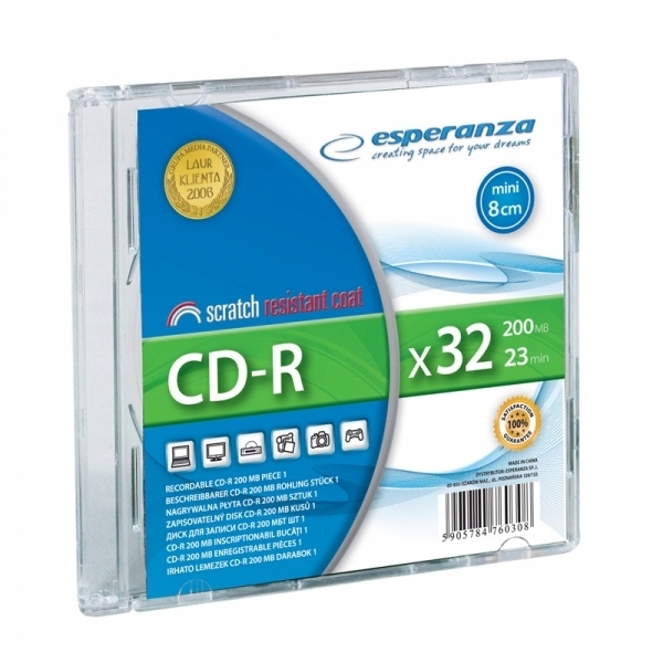 CD-R MINI ESPERANZA 200MB/23min=