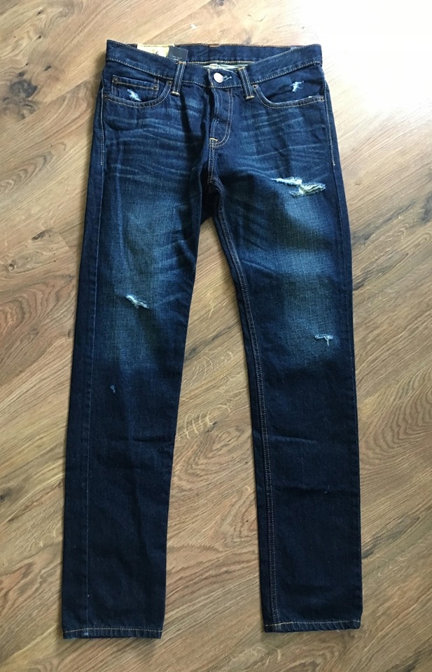 HOLLISTER jeansy przetarcia / rurki (W30 L32) NOWE