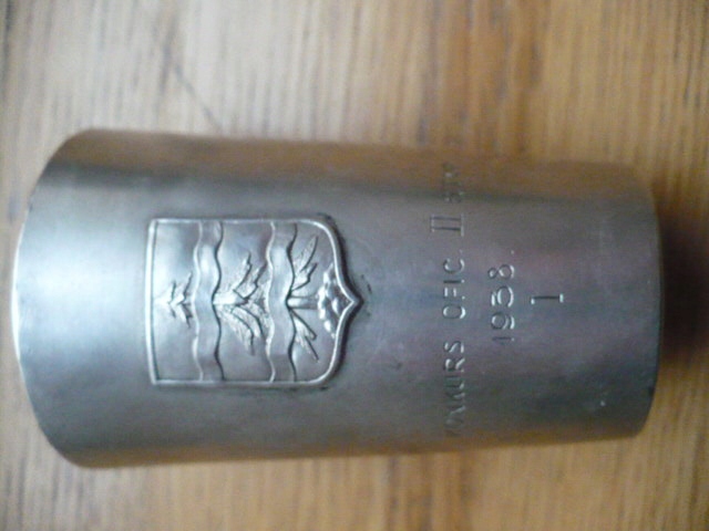 kubek srebrny I nagroda Konkurs ofic. II stopnia 1938 Wisła