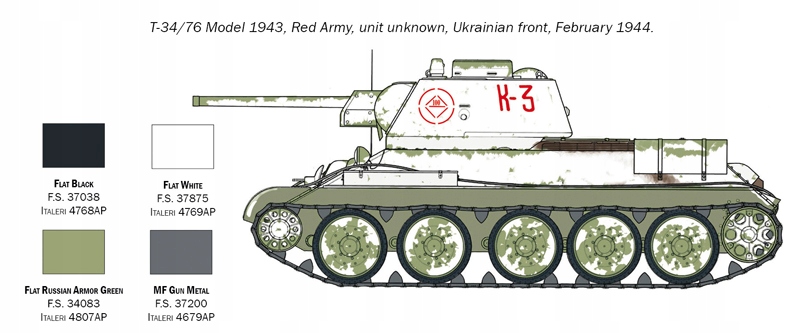 Купить Польский танк Italeri T34/76 мод.1943 LWP 7078 Масштаб 1:72: отзывы, фото, характеристики в интерне-магазине Aredi.ru