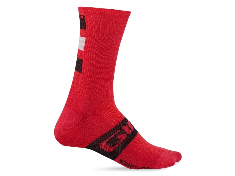 Skarpety GIRO SEASONAL MERINO WOOL dark red black grey roz. XL (46-48) (DWZ