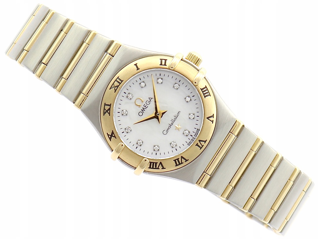 OMEGA CONSTELLATION 22MM 18K STAL MOP REF 12627500