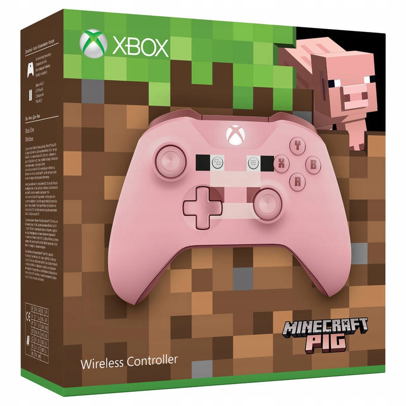 Microsoft Xbox One S PAD Minecraft Pig różowy