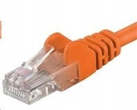 PREMIUMCORD Patch kabel UTP RJ45-RJ45 CAT5e 0.25m oranžová