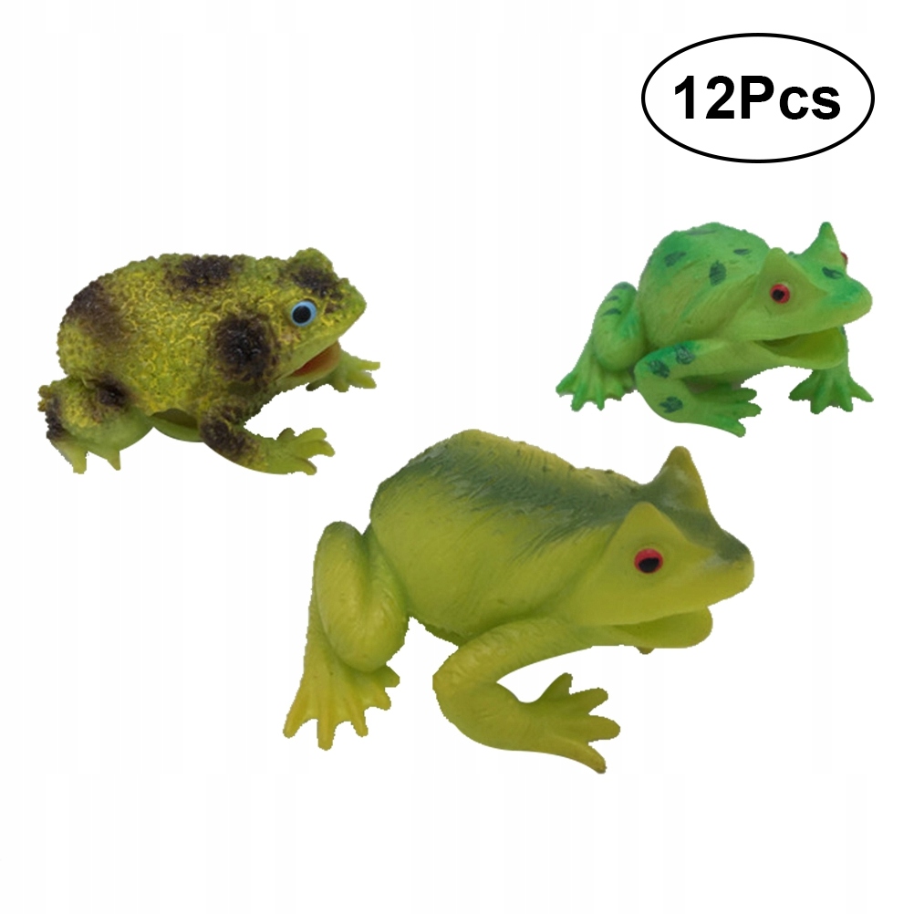 12 sztuk Realistyczna żaba zabawka Śmieszna plasti