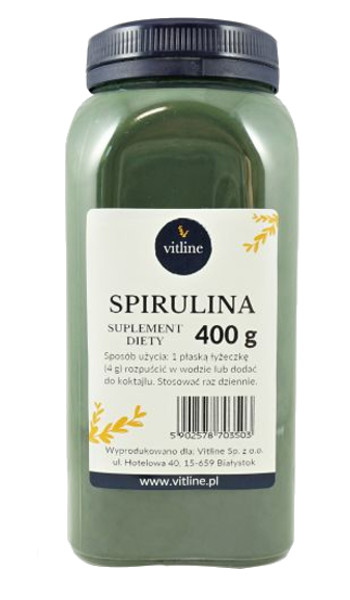 SPIRULINA - 400G - PROSZEK -ALGI