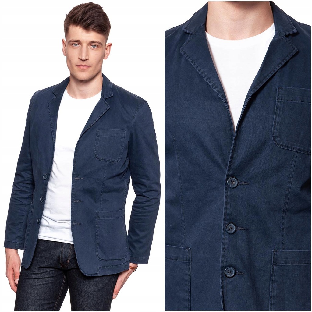 WRANGLER BLAZER MARYNARKA MĘSKA GRANAT SLIM _ XXL