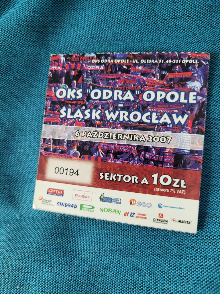bilet Odra Opole -Śląsk Wrocław