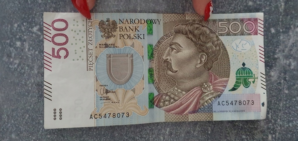 Banknot 500zł.