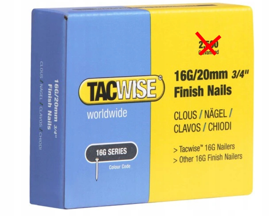 TACWISE ZSZYWKI 16G/20MM OKOŁO 1000SZT TN73