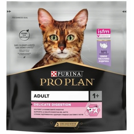 Karma z indykiem dla kotów wrażliwych na pokarm lub wybrednych Purina 800g