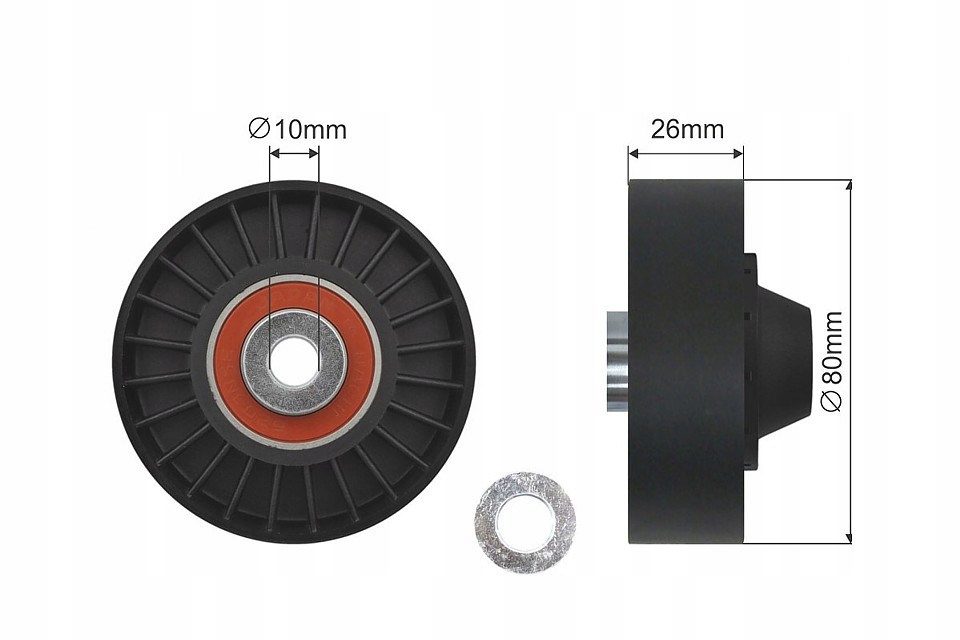 ROLKA NAPINACZA PASKA WIELOROWKOWEGO ALFA ROMEO 147, 156, GT, FIAT BRAVA, B