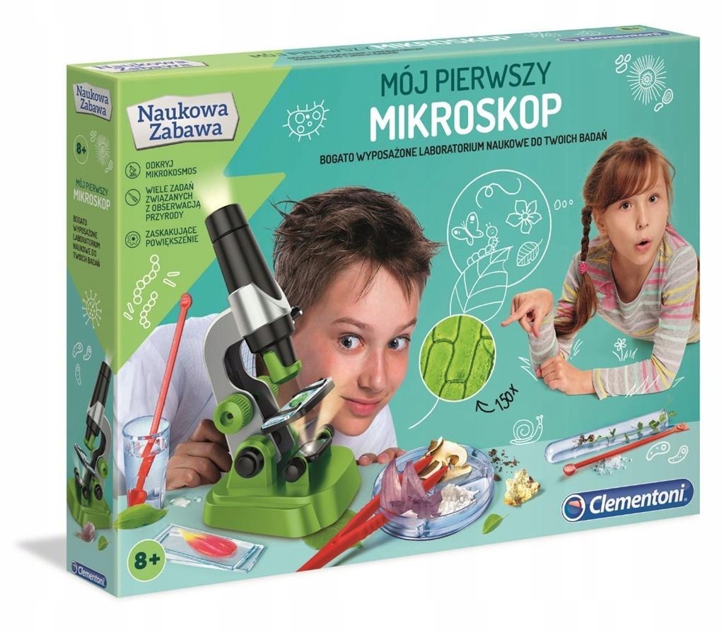 NAUKOWA ZABAWA. MÓJ PIERWSZY MIKROSKOP, CLEMENTONI
