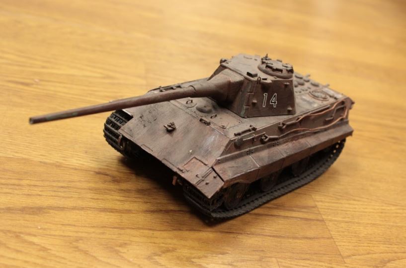 Model czołgu z czasów II Wojny Światowej