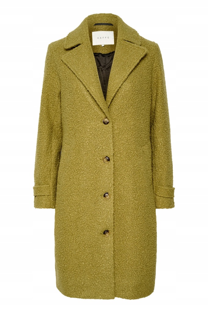 Płaszcz zielony khaki oliwka długi ciepły buckle na zimę modny M 38