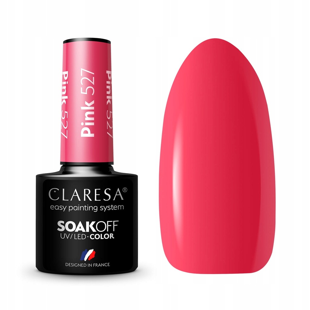 Claresa Hybrydowy Pink 527 na paznokcie +BLASZ