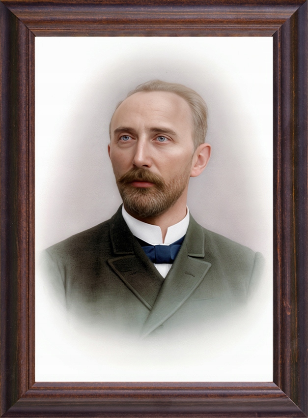 Obraz Leon Piotr Nencki portret w drewnianej ramie ze szkłem