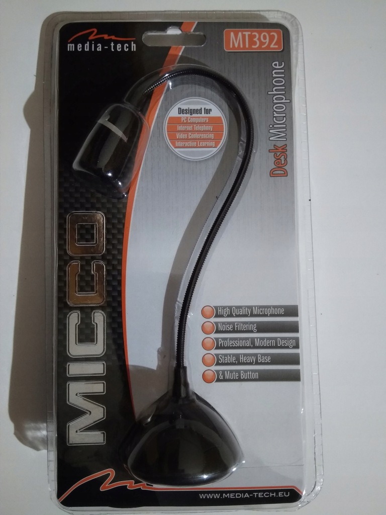 Kierunkowy Mikrofon Biurkowy micco mt392 komputera