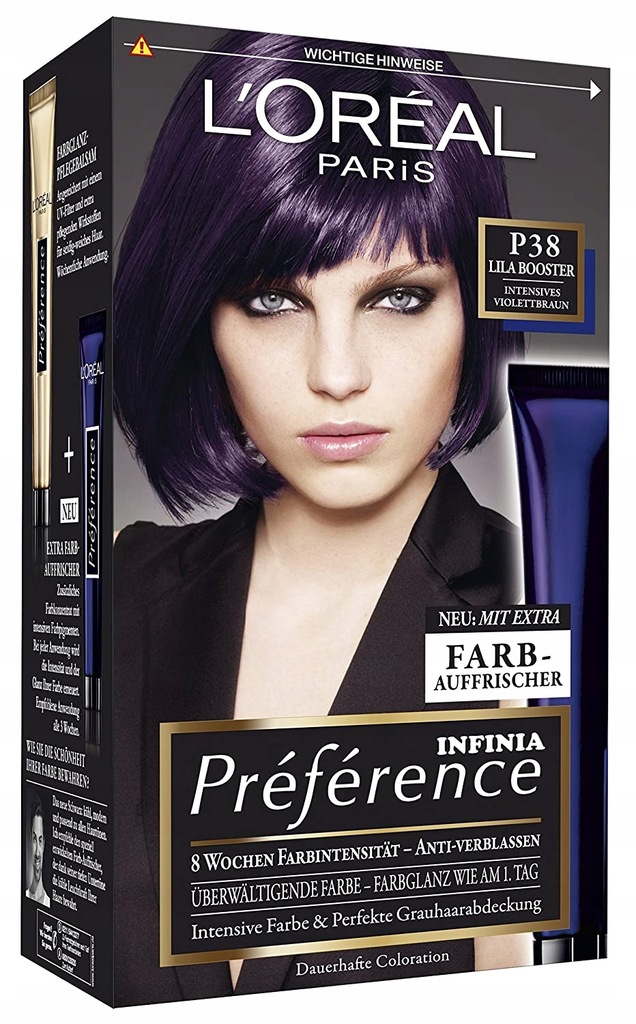 L'OREAL PREFERENCE INFINIA P38 LILA FARBA NIEMCY