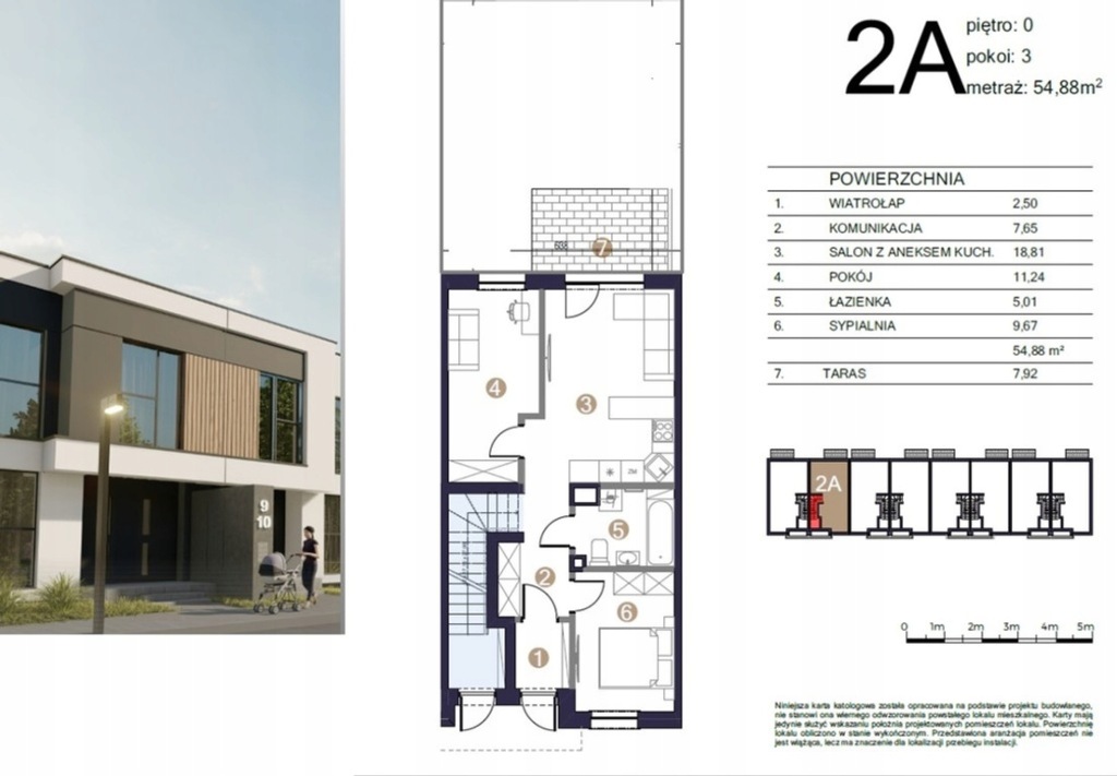 Mieszkanie, Rzeszów, 55 m²