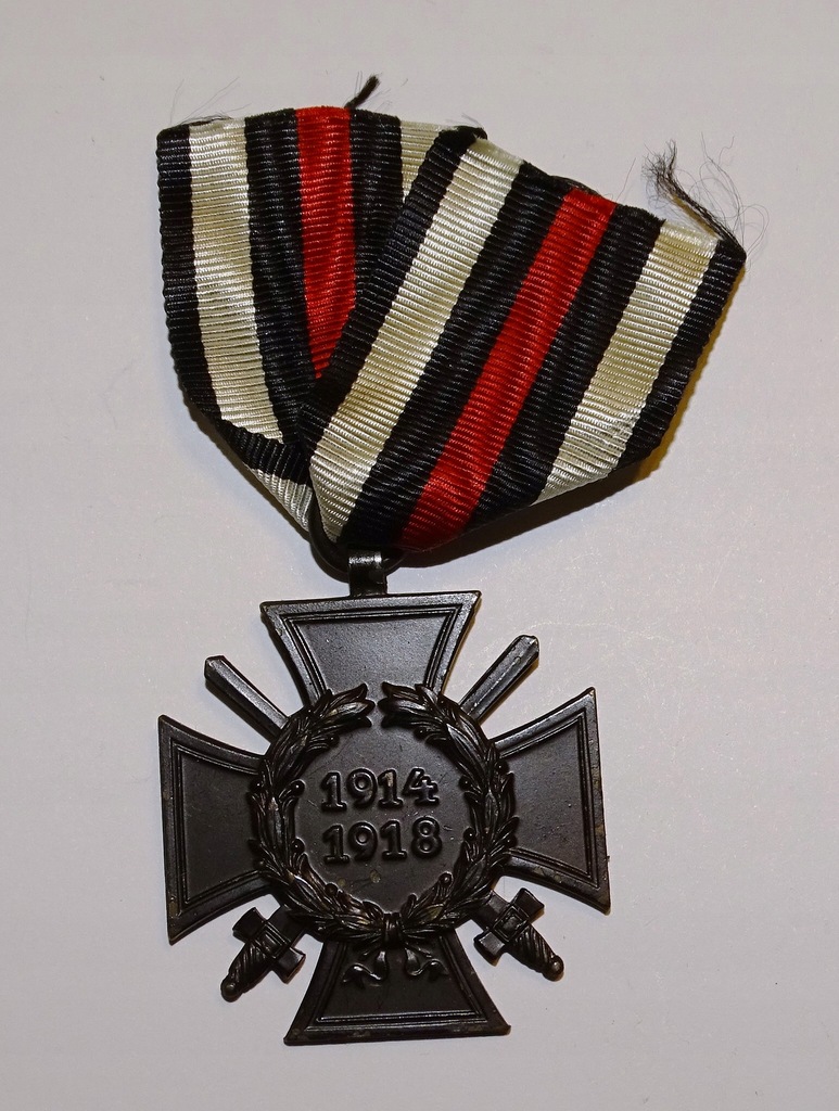 Krzyż Honoru / Hindenburga ze wstążką sygnowany oryginał nr 11