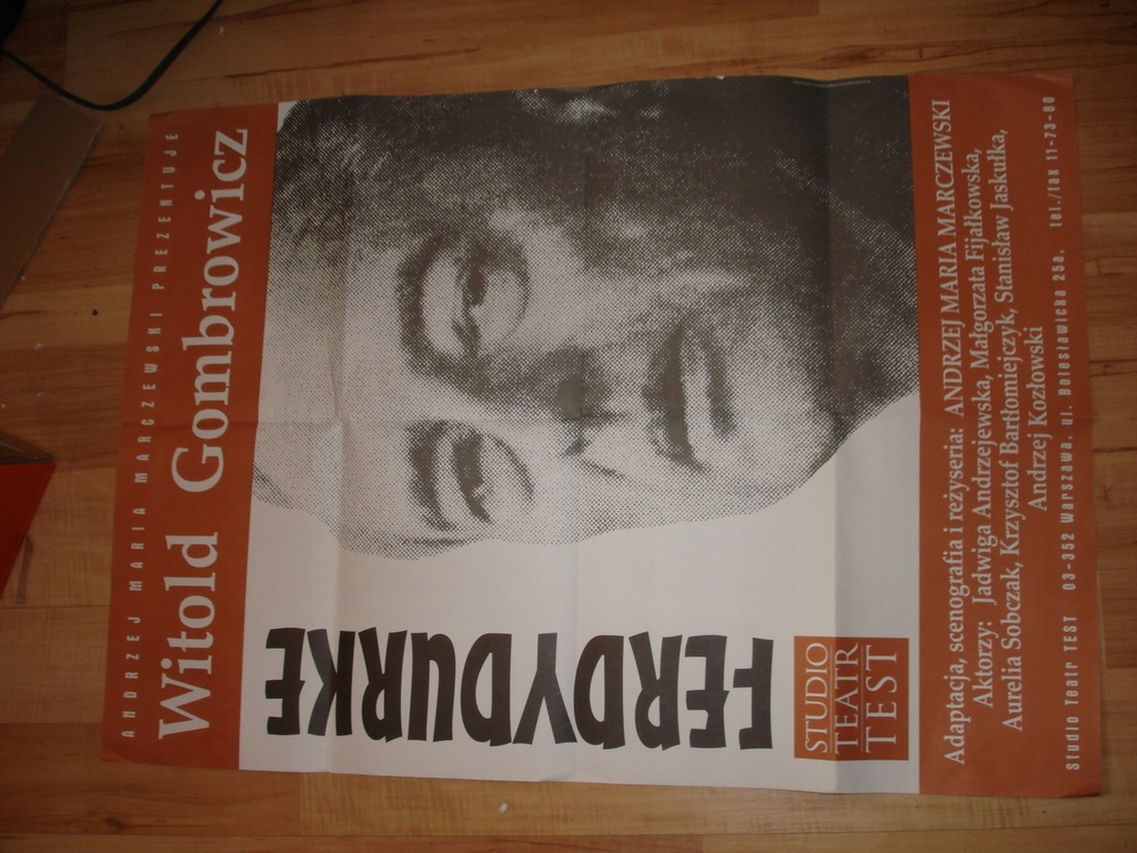 Plakat Afisz Ferdydurke Gombrowicz 81x58
