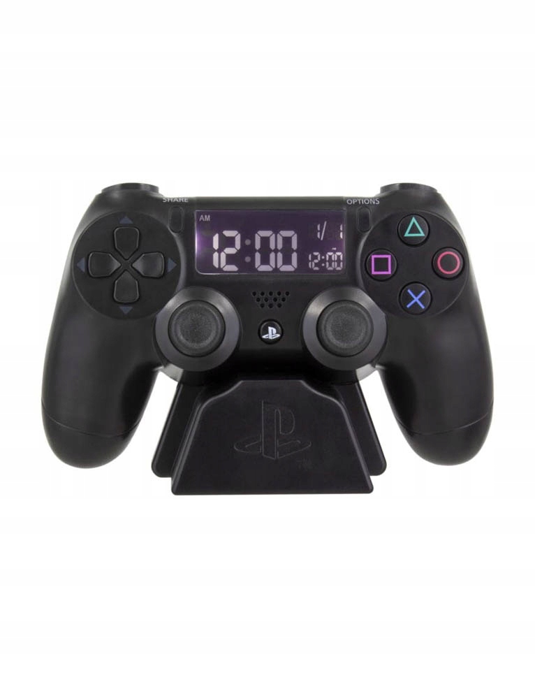 ZEGAR Z BUDZIKIEM / CZARNY KONTROLER DUALSHOCK