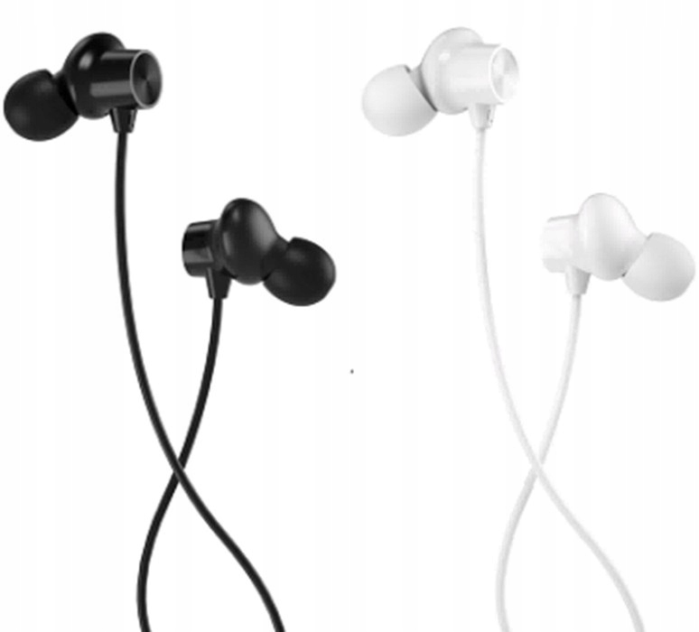 Słuchawki douszne przewodowe Type-c czarne