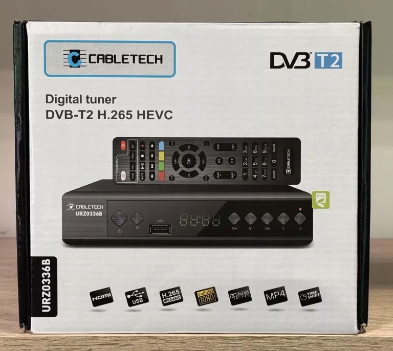DEKODER DVBT2 CABLETECH URZ0336B KOMPLET