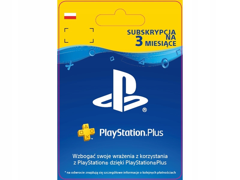 PlayStation Plus SONY Kod aktywacyjny - 3 miesiące