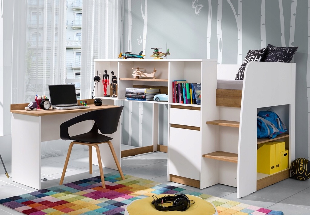 Купить Детская двухъярусная кровать-мезонин с письменным столом Sinco ...