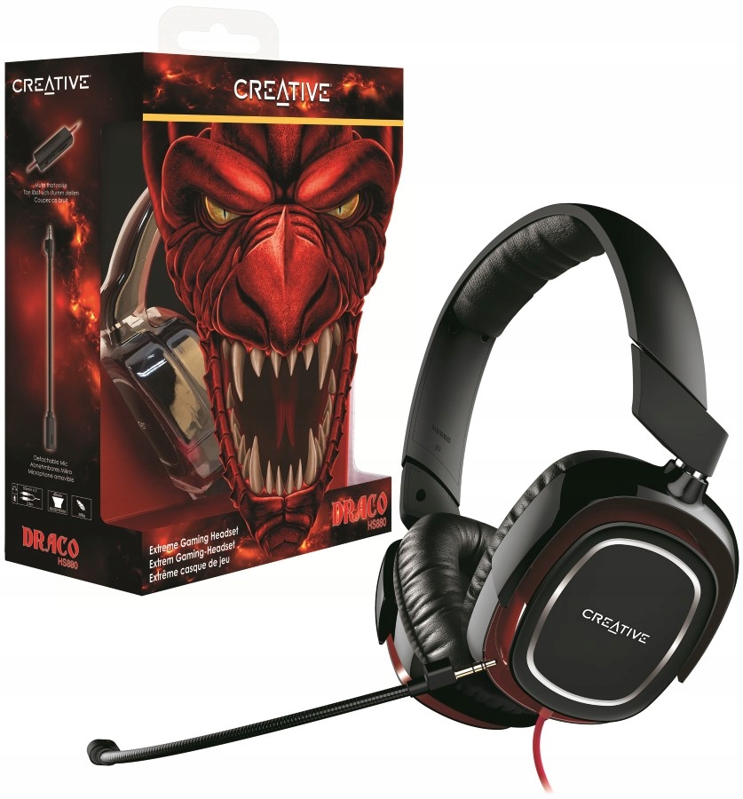 Słuchawki nauszne Creative Draco HS880 Gaming - 10153152390 - Allegro