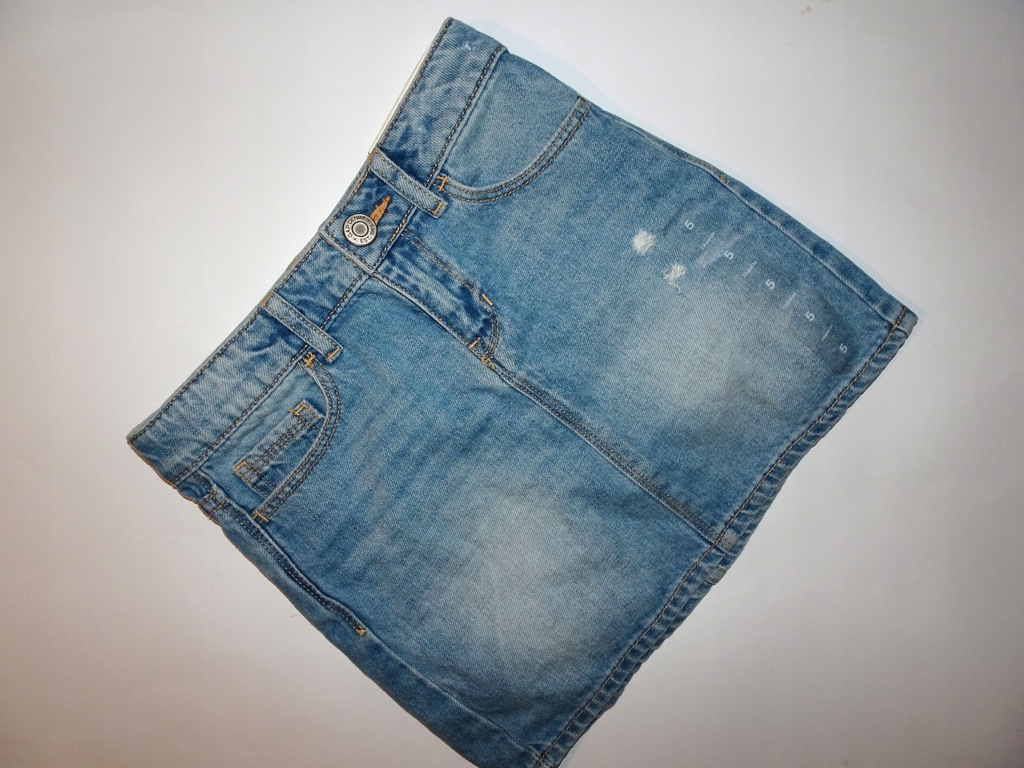 GAP 110 CM SPÓDNICA JEANS PRZECIERANA NOWA