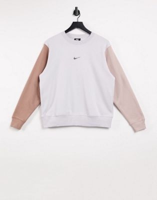 NIKE BLUZA BEŻOWA Z METALICZNYM LOGO XXL 2DUA