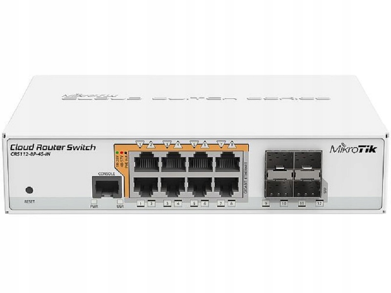Switch MikroTik CRS112-8P-4S-IN Switch 8x RJ45 1000Mb/