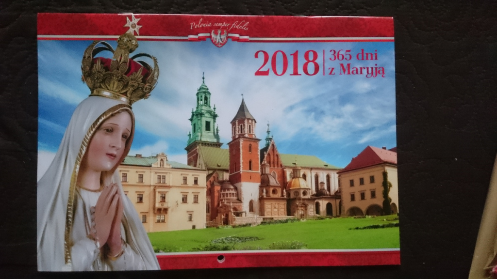 kalendarz ścienny 2018 z Maryją