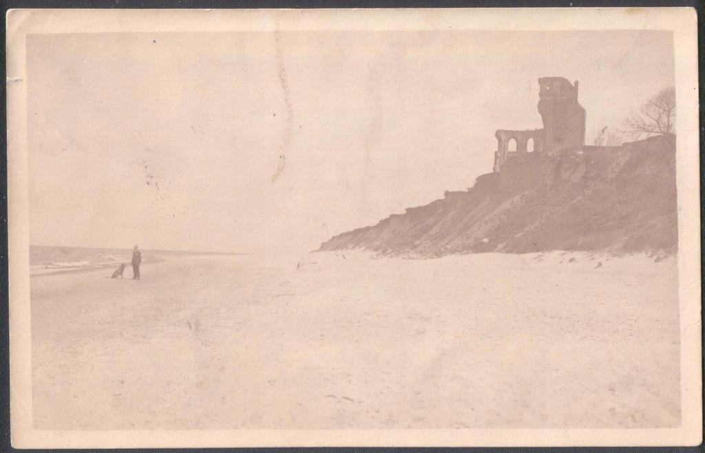 Trzęsacz k/ Rewal. Ruiny kościoła, Morze. 1926