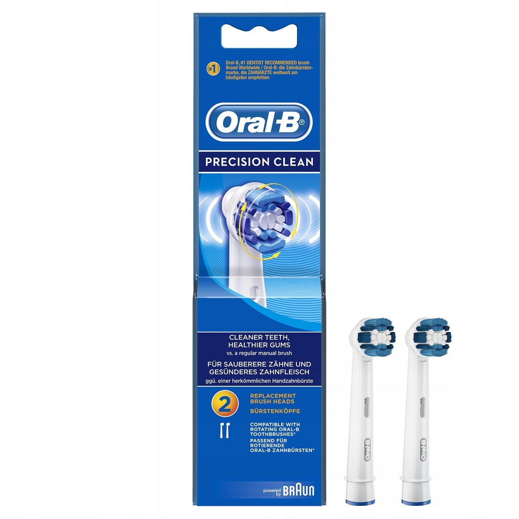 2 KOŃCÓWKI BRAUN ORAL-B PRECISION CLEAN LOMBARD66