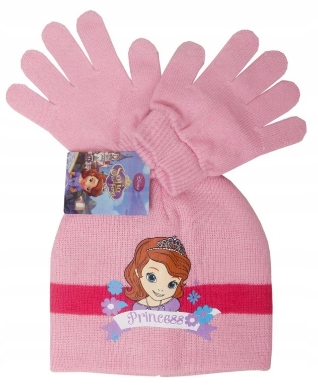 Czapka i rękawiczki dla dziewczynki Sofia 54 cm