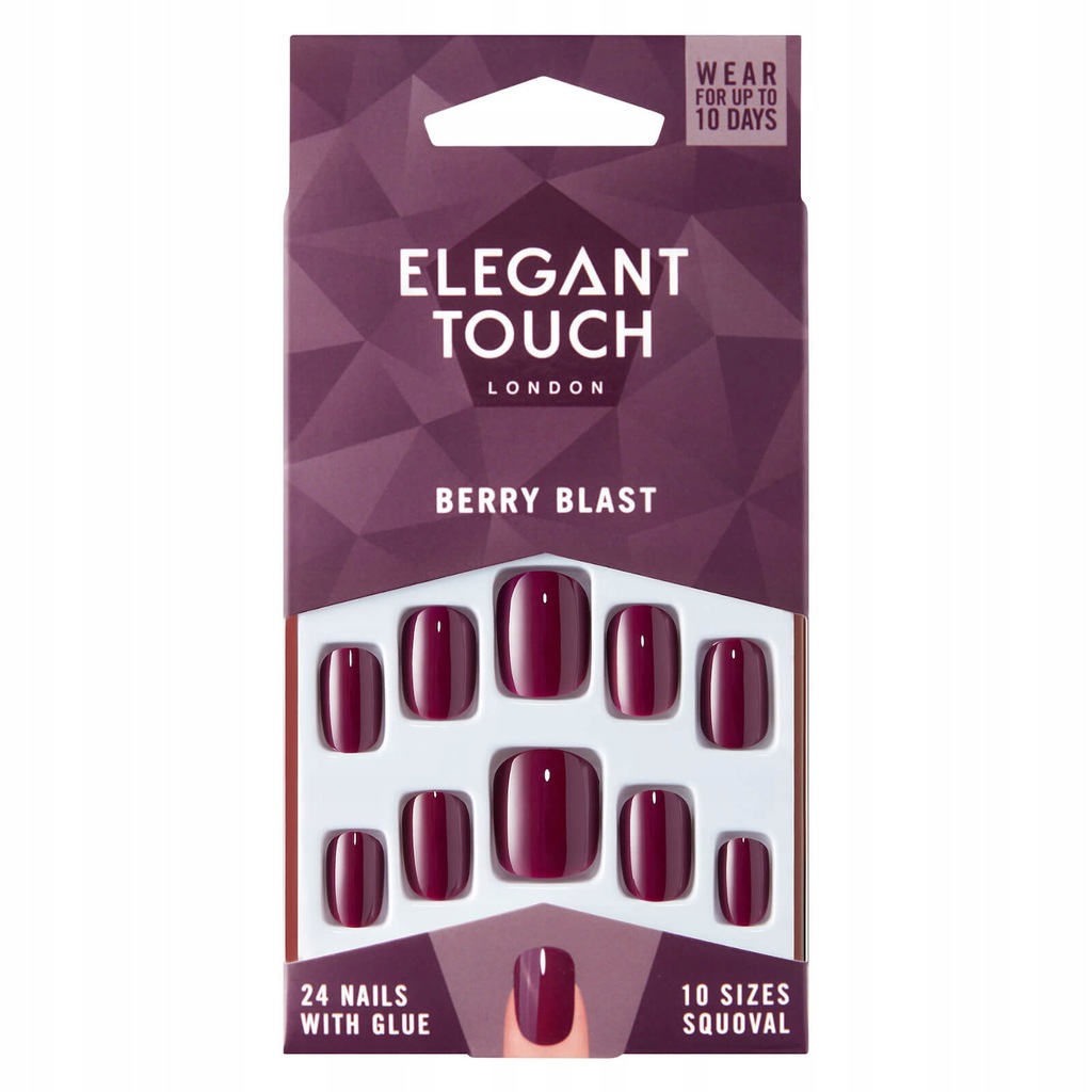 D0640 ELEGANT TOUCH SZTUCZNE PAZNOKCIE BERRY BLAST