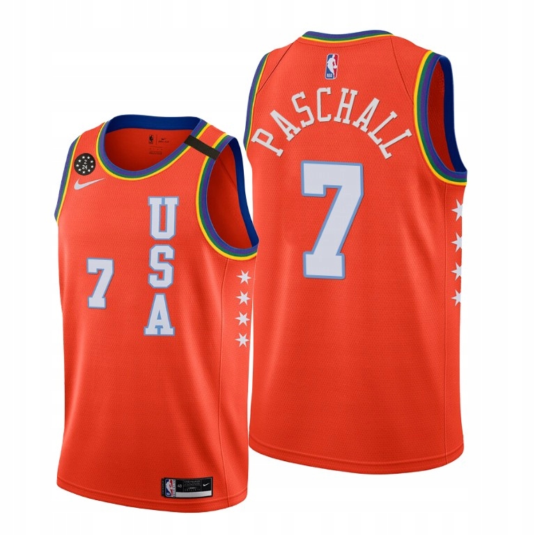 NBA USA Koszykówka Koszulkas # 7 Paschall-XS
