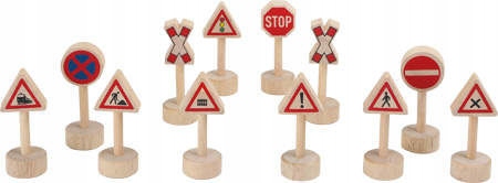 Znaki drogowe dla dzieci 12 szt pomoce montessori