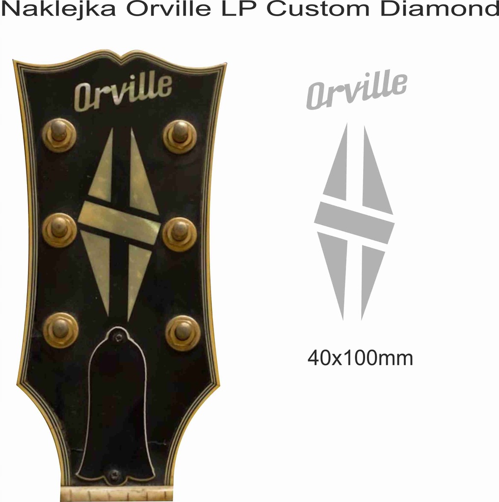 Naklejka Orville na gitara wzorów 2