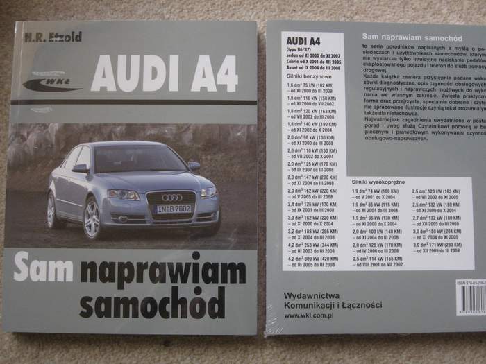 Audi A4 B6 B7 2000 2008 Instrukcja Obsluga Naprawa 6429426760 Oficjalne Archiwum Allegro