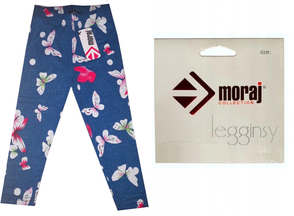 MORAJ legginsy spodnie W241 ocieplane dres 92-98