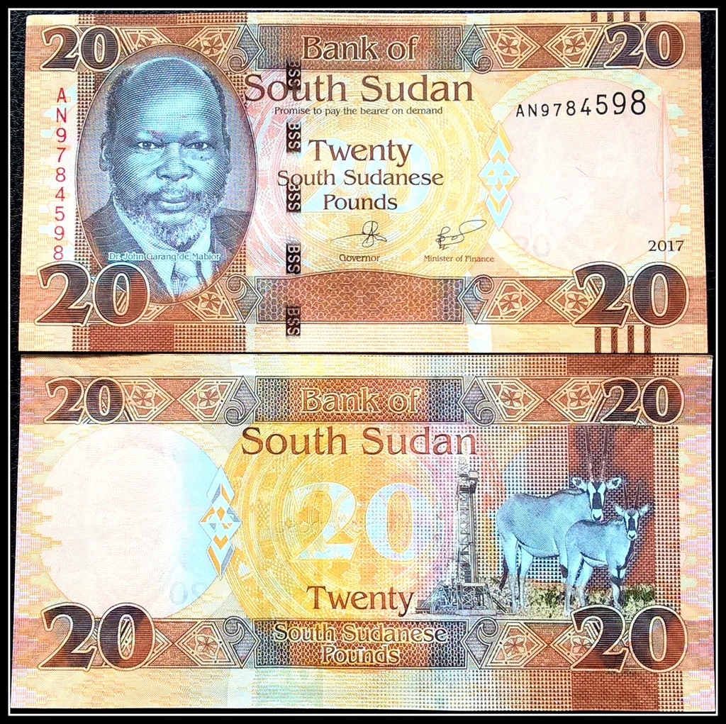 Banknot Sudan 20 Funtów 2017r. UNC